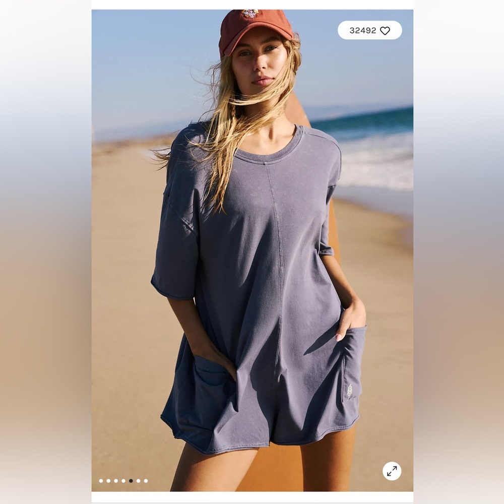 Free people hotshot tee romper 🌞